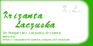 krizanta laczuska business card